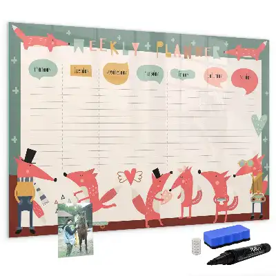 Tableau magnétique pour dessiner planificateur hebdomadaire pour enfants