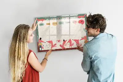 Tableau magnétique pour dessiner planificateur hebdomadaire pour enfants