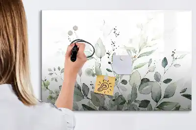 Tableau magnétique pour dessiner motif feuilles de plantes