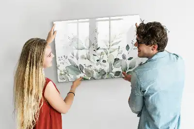 Tableau magnétique pour dessiner motif feuilles de plantes