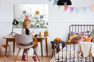 Tableau magnétique pour dessiner motif feuilles de plantes