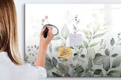 Tableau magnétique pour dessiner motif feuilles de plantes