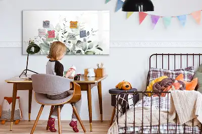 Tableau magnétique pour dessiner motif feuilles de plantes