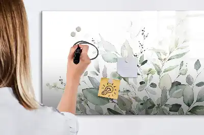 Tableau magnétique pour dessiner motif feuilles de plantes