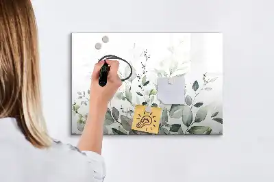 Tableau magnétique pour dessiner motif feuilles de plantes