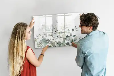 Tableau magnétique pour dessiner motif feuilles de plantes