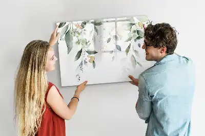 Tableau magnétique à dessiner motif feuilles de plantes