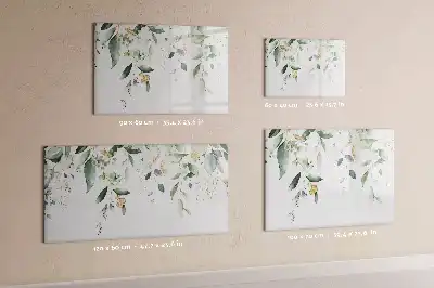 Tableau magnétique à dessiner motif feuilles de plantes