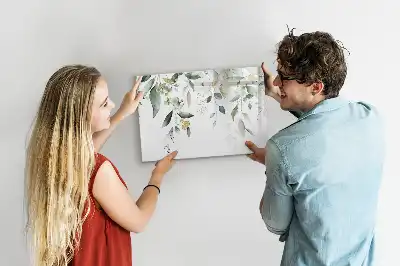 Tableau magnétique à dessiner motif feuilles de plantes