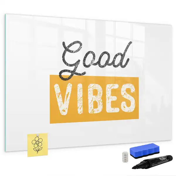 Tableau magnétique à dessiner motif phrase inspirante