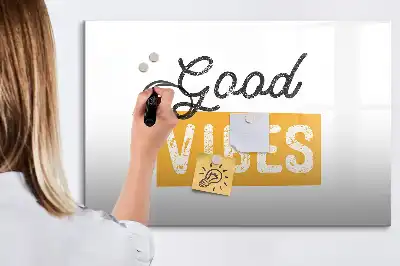 Tableau magnétique à dessiner motif phrase inspirante