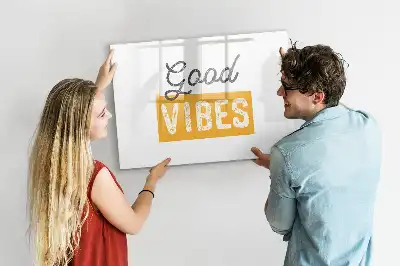 Tableau magnétique à dessiner motif phrase inspirante