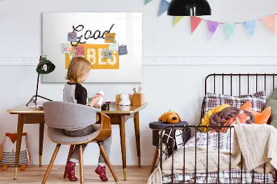 Tableau magnétique à dessiner motif phrase inspirante