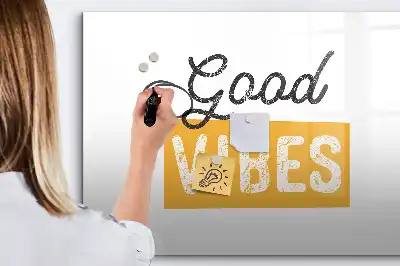 Tableau magnétique à dessiner motif phrase inspirante