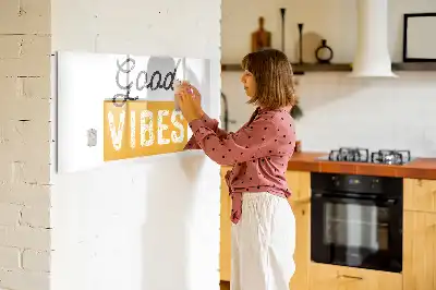 Tableau magnétique à dessiner motif phrase inspirante