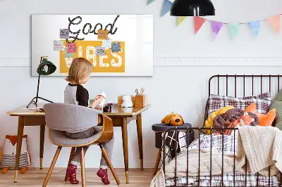 Tableau magnétique à dessiner motif phrase inspirante