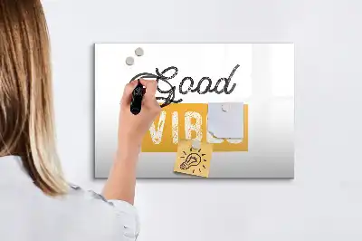 Tableau magnétique à dessiner motif phrase inspirante