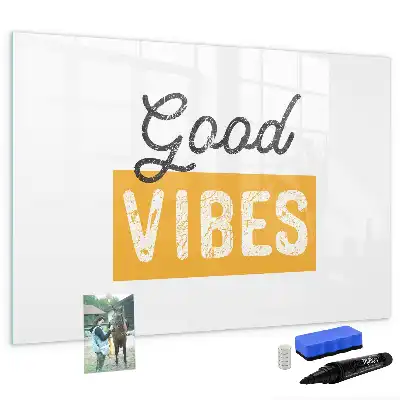 Tableau magnétique à dessiner motif phrase inspirante
