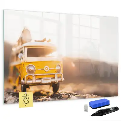 Tableau magnétique à dessiner modèle vacances en voiture
