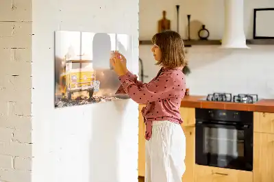 Tableau magnétique à dessiner modèle vacances en voiture