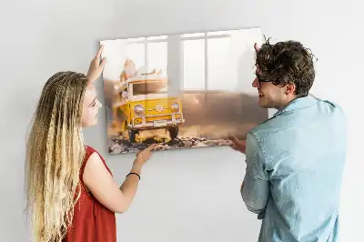 Tableau magnétique à dessiner modèle vacances en voiture
