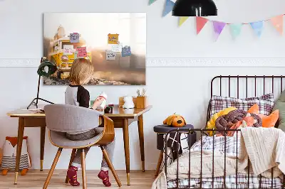 Tableau magnétique à dessiner modèle vacances en voiture