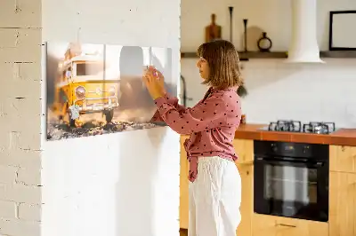 Tableau magnétique à dessiner modèle vacances en voiture