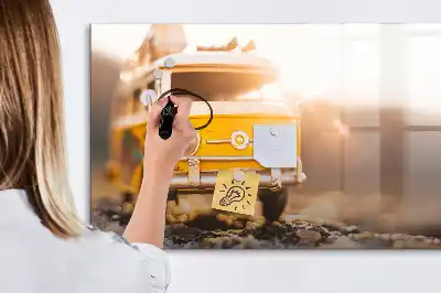 Tableau magnétique à dessiner modèle vacances en voiture