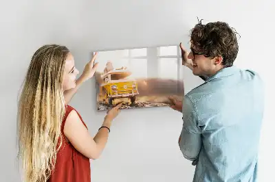 Tableau magnétique à dessiner modèle vacances en voiture