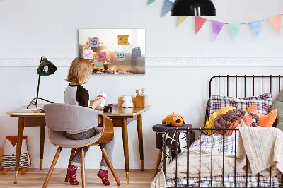 Tableau magnétique à dessiner modèle vacances en voiture