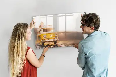 Tableau magnétique à dessiner modèle vacances en voiture