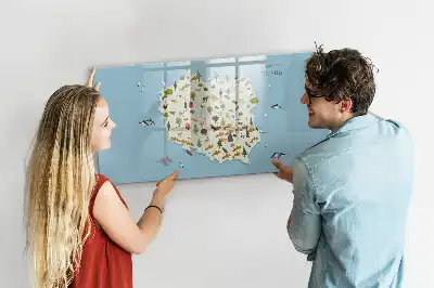 Tableau magnétique pour dessiner carte des animaux de Pologne