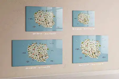 Tableau magnétique pour dessiner carte des animaux de Pologne