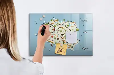 Tableau magnétique pour dessiner carte des animaux de Pologne