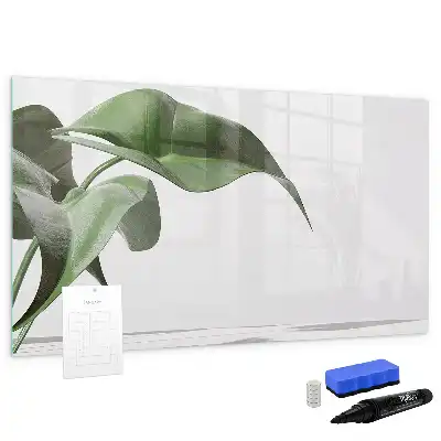 Tableau magnétique à dessiner motif feuilles abstraites