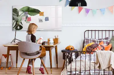 Tableau magnétique à dessiner motif feuilles abstraites