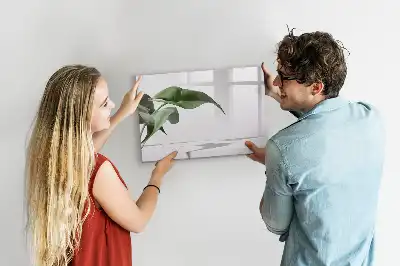 Tableau magnétique à dessiner motif feuilles abstraites