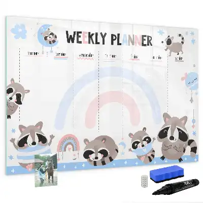 Tableau magnétique pour dessiner planificateur hebdomadaire pour enfants