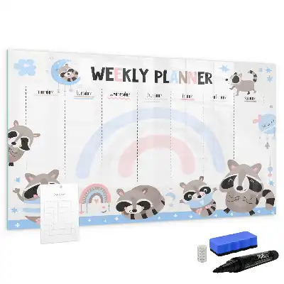 Tableau magnétique pour dessiner planificateur hebdomadaire pour enfants