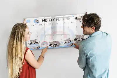Tableau magnétique pour dessiner planificateur hebdomadaire pour enfants