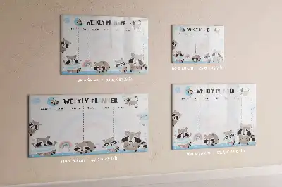 Tableau magnétique pour dessiner planificateur hebdomadaire pour enfants