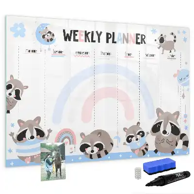 Tableau magnétique pour dessiner planificateur hebdomadaire pour enfants