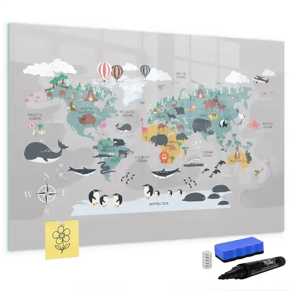 Tableau magnétique à dessiner carte motif dessin animé