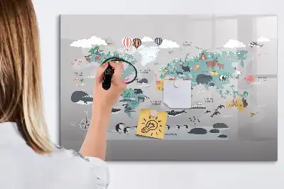 Tableau magnétique à dessiner carte motif dessin animé