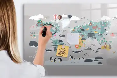 Tableau magnétique à dessiner carte motif dessin animé