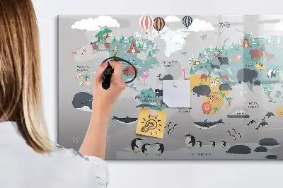 Tableau magnétique à dessiner carte motif dessin animé