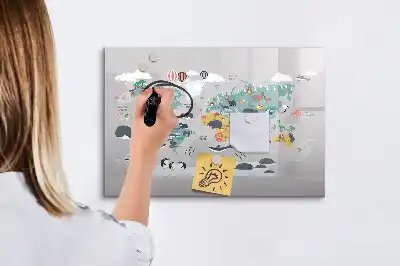 Tableau magnétique à dessiner carte motif dessin animé