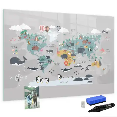 Tableau magnétique à dessiner carte motif dessin animé