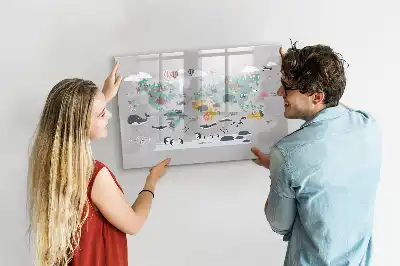 Tableau magnétique à dessiner carte motif dessin animé