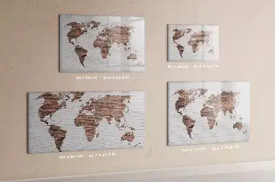 Carte du monde en briques tableau magnétique pour dessiner